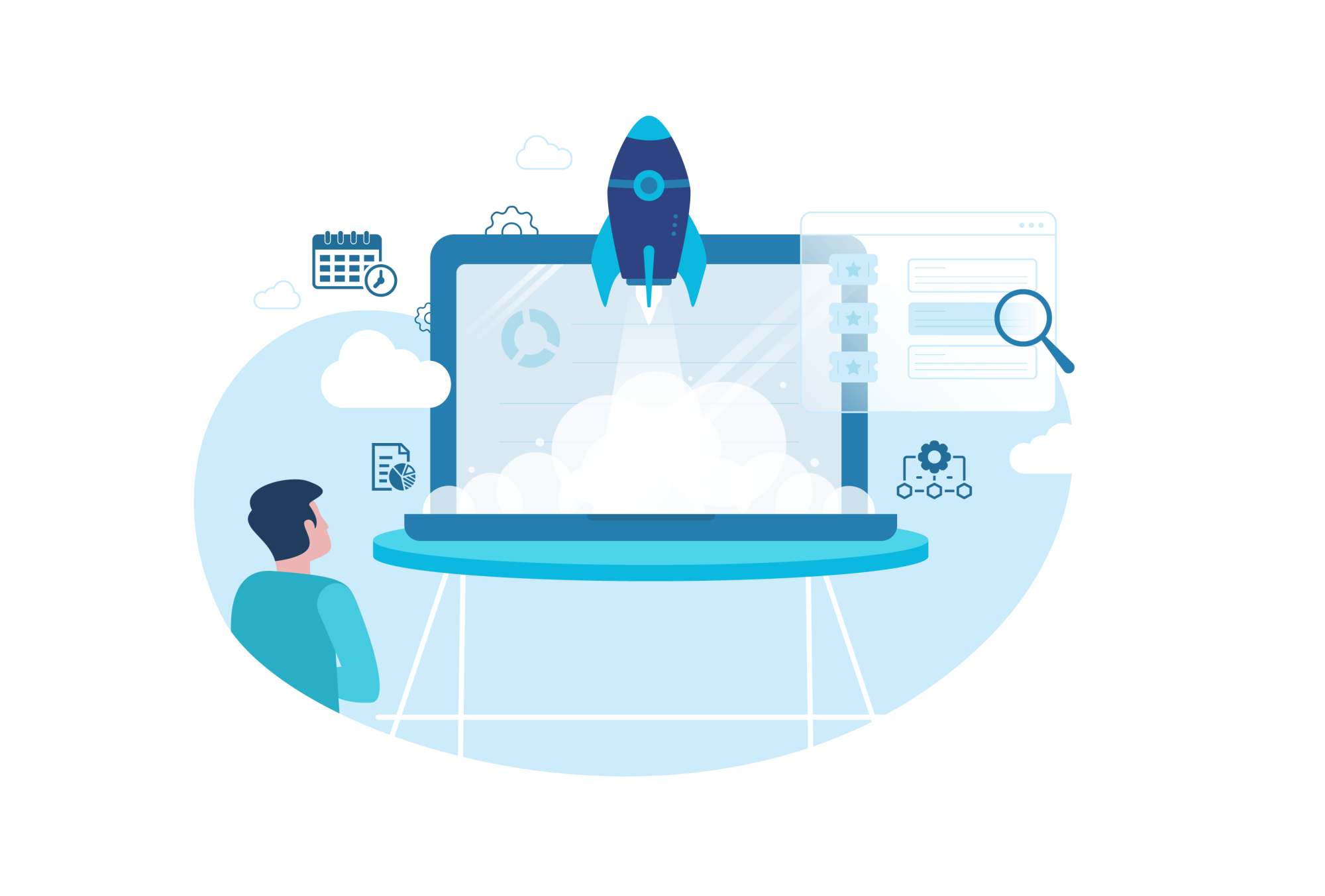 1 launch campaign illiustration