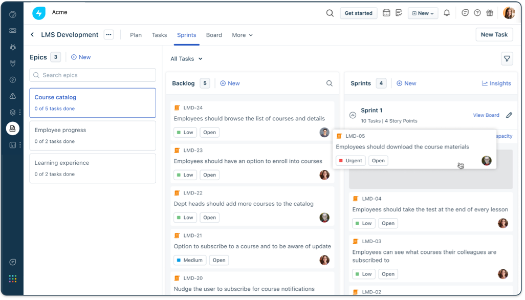 Freshservice Project management in ITSM