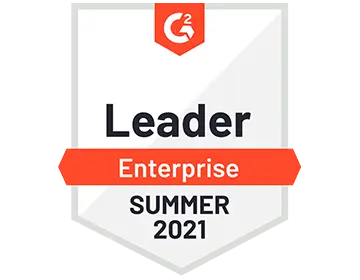 G2 Enterprise Leader 2021 Badge