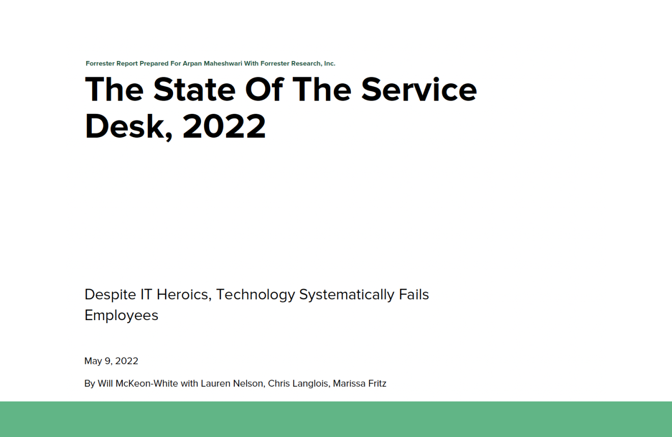 State of the service desk 2022 report image